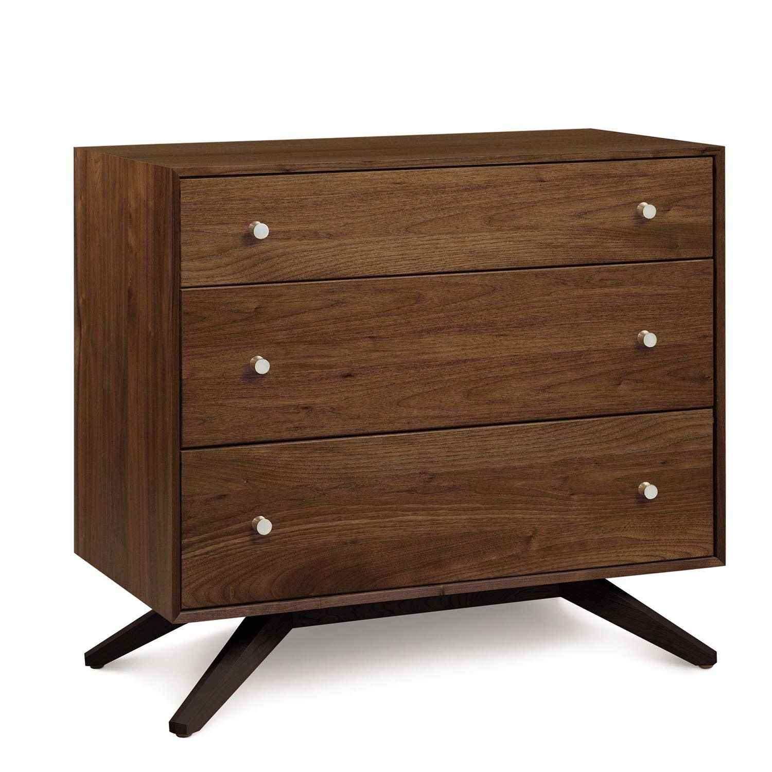 Astrid 3 Drawer Dresser in Walnut with Dark Chocolate Legs - Urban Natural Home Furnishings.  Dressers & Armoires, Copeland