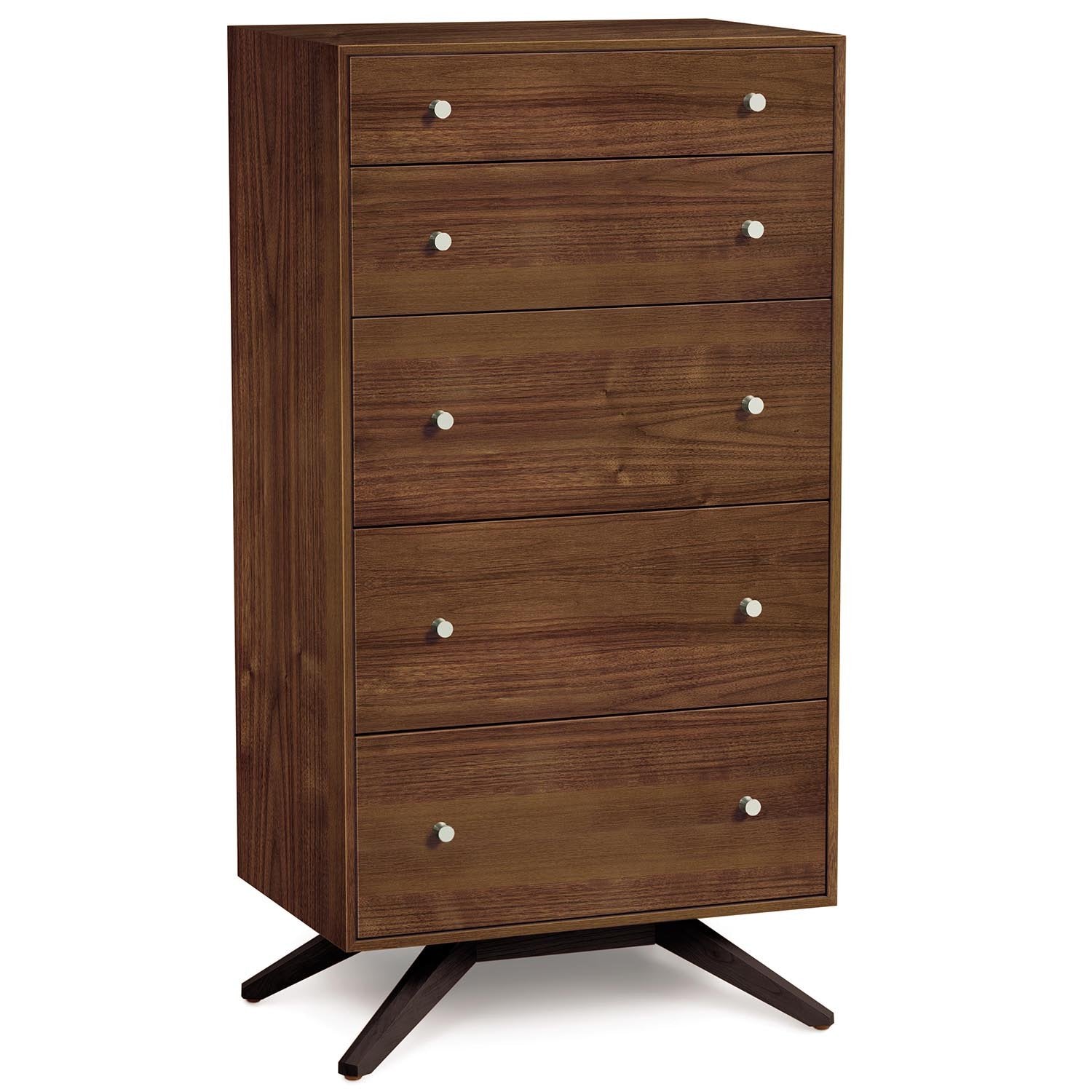 Astrid Five-Drawer Dresser in Walnut with Dark Chocolate Legs - Urban Natural Home Furnishings.  Dressers & Armoires, Copeland