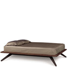 Astrid Bed without Headboard Panel in Walnut/Dark Chocolate Legs - Urban Natural Home Furnishings.  Solid Wood Bed, Copeland