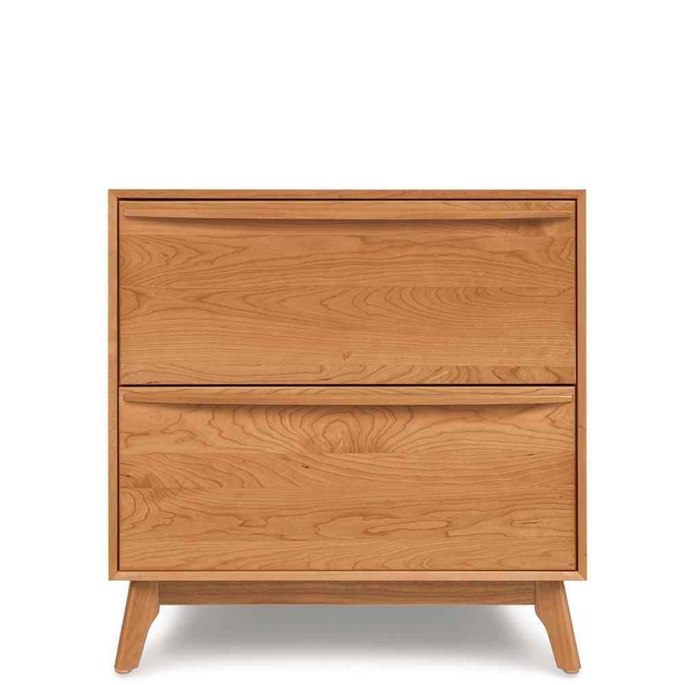 Catalina Two Drawer Nightstand in Cherry - Urban Natural Home Furnishings