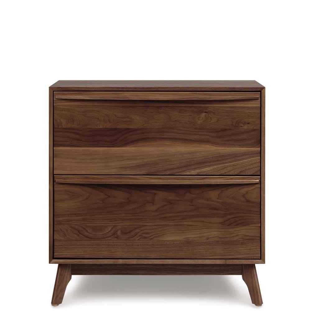 Catalina Two Drawer Nightstand in Walnut - Urban Natural Home Furnishings