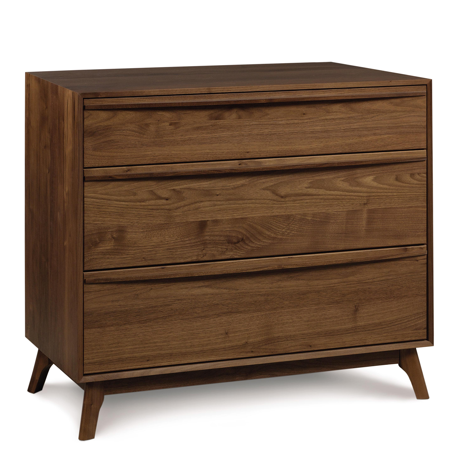 Catalina Three Drawer Dresser in Walnut - Urban Natural Home Furnishings