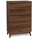 Catalina Five Drawer Dresser in Walnut (Wide) - Urban Natural Home Furnishings