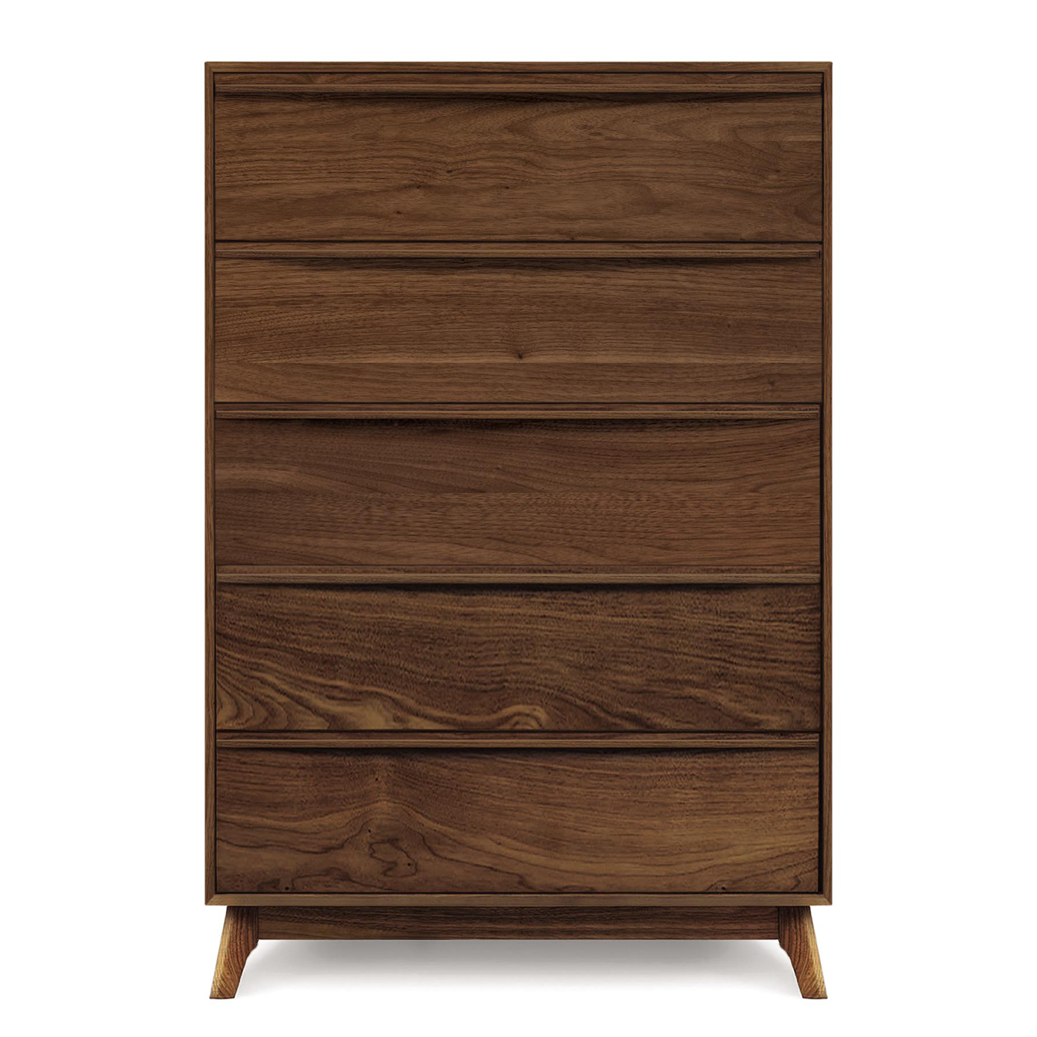 Catalina Five Drawer Dresser in Walnut (Wide) - Urban Natural Home Furnishings