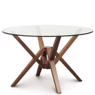 Exeter Round Glass Top Tables in Walnut - Urban Natural Home Furnishings.  Dining Table, Copeland