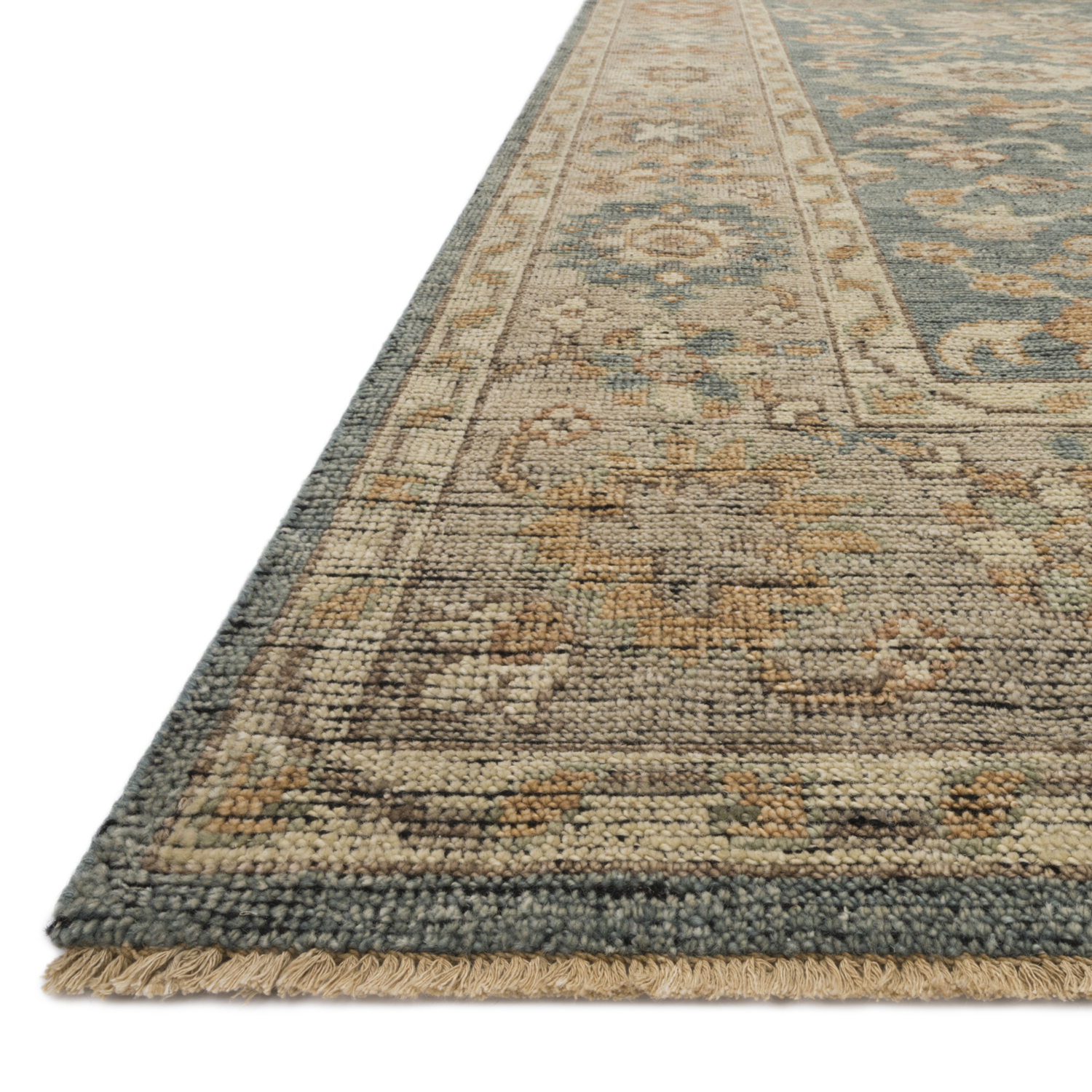 Heirloom Hand Knotted Rug in Blue/Beige - Urban Natural Home Furnishings