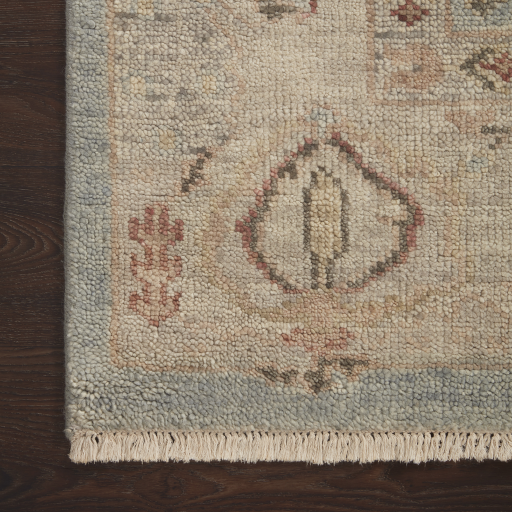 Helena Hand Knotted Rug in Light Blue/Beige - Urban Natural Home Furnishings