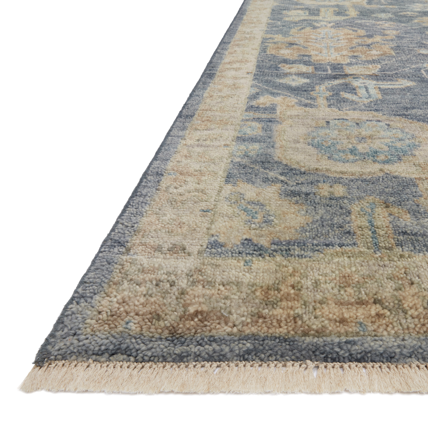 Helena Hand Knotted Rug in Indigo/Taupe - Urban Natural Home Furnishings