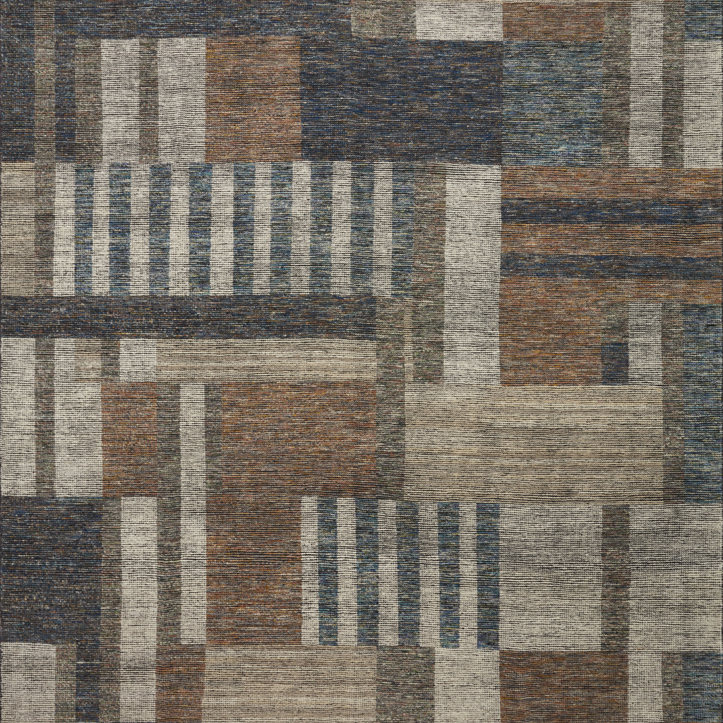 Issey Hand Knotted Rug in Denim/Multi - Urban Natural Home Furnishings