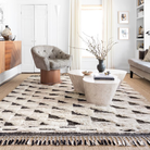 Khalid Hand Knotted Area Rug in Natural / Black by Loloi