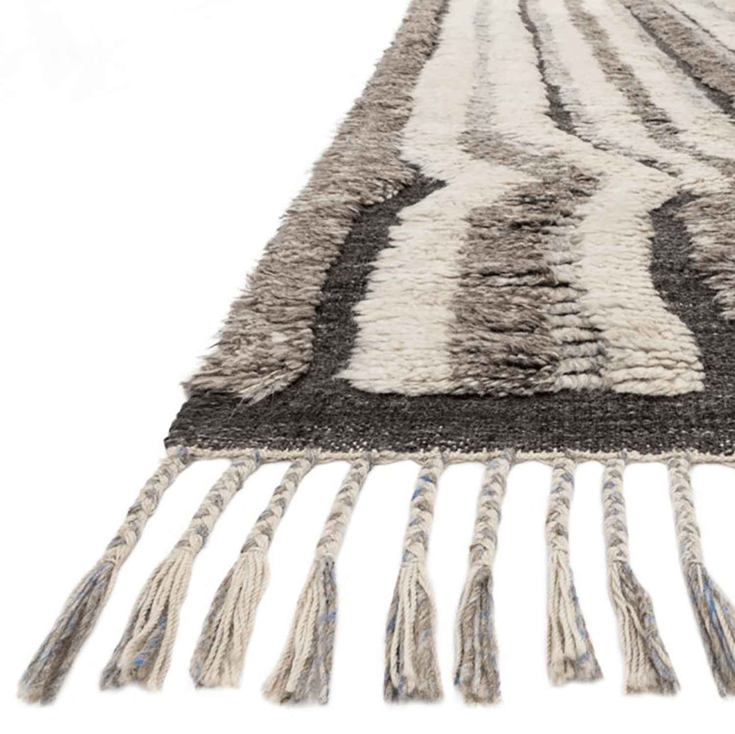 Khalid Hand Knotted Area Rug in Stone / Charcoal by Loloi