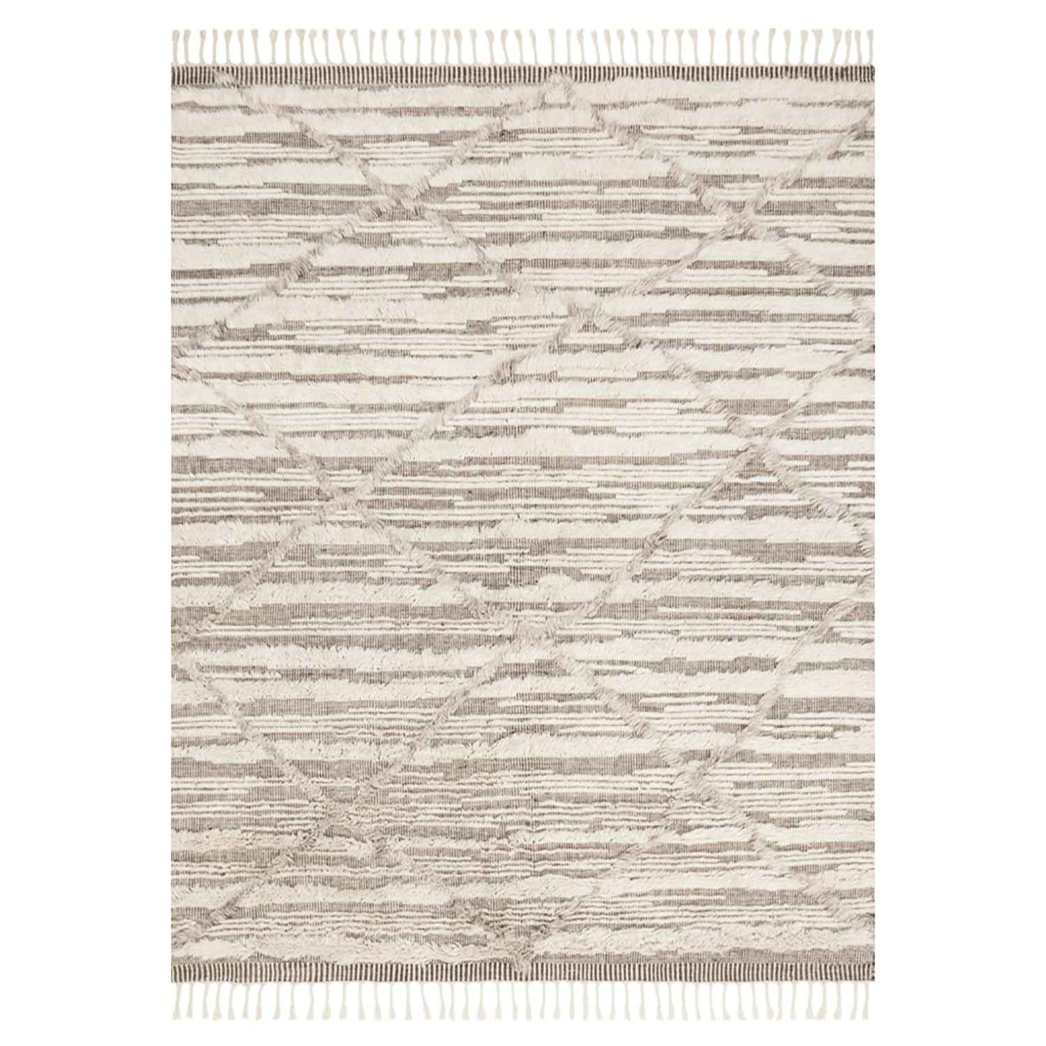 Khalid Hand Knotted Area Rug in Ivory / Taupe by Loloi