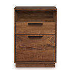 Linear Narrow Rolling File Cabinet with Cubby in Walnut - Urban Natural Home Furnishings