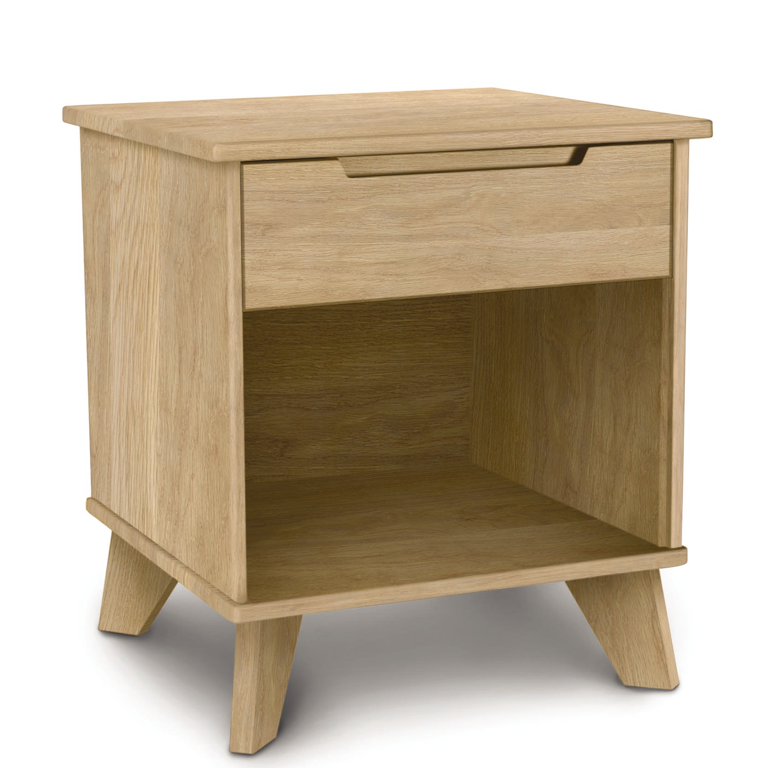 Linn One Drawer Nightstand in Oak - Urban Natural Home Furnishings