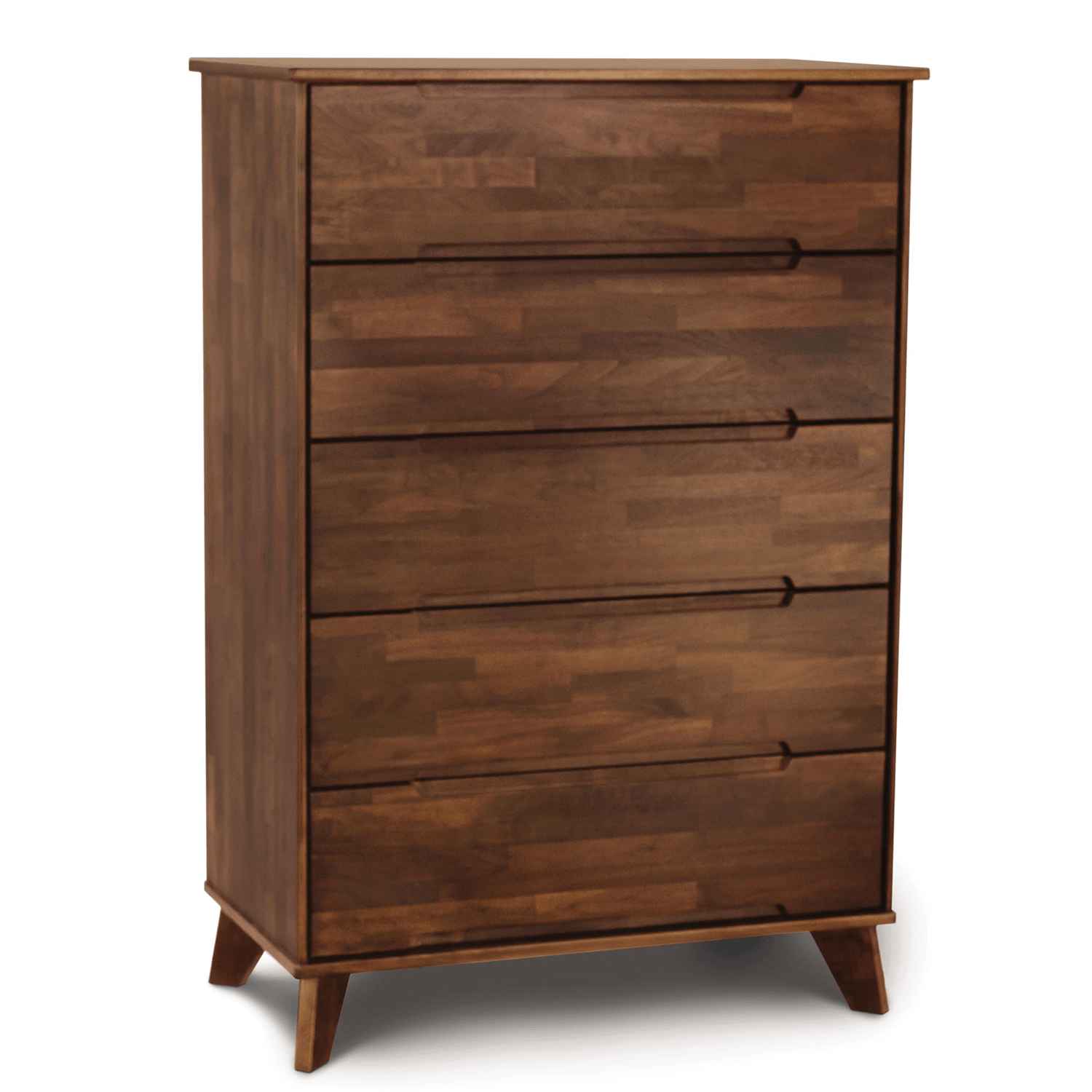 Linn Five Drawer Dresser (Wide) in Walnut - Urban Natural Home Furnishings