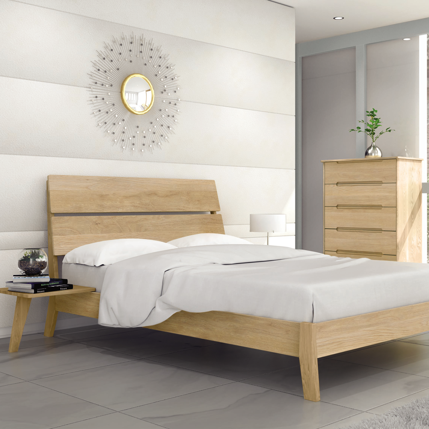 Linn Five Drawer Dresser (Wide) in Oak - Urban Natural Home Furnishings