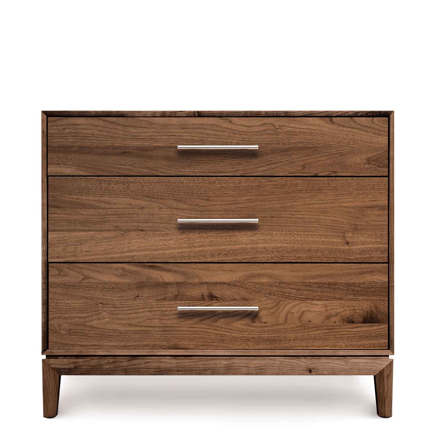 Mansfield Three Drawer Dresser in Walnut - Urban Natural Home Furnishings