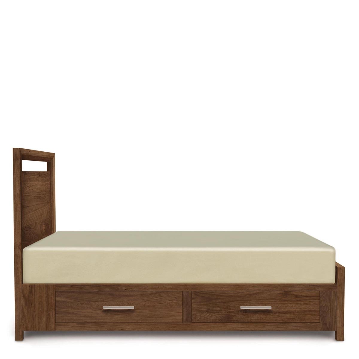 Mansfield Tall Headboard Storage Bed in Walnut - Urban Natural Home Furnishings