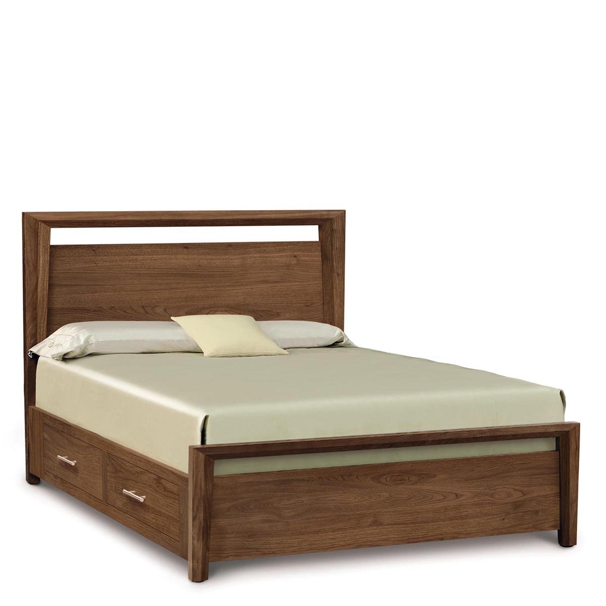 Mansfield Tall Headboard Storage Bed in Walnut - Urban Natural Home Furnishings