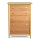 Sarah Five Drawer Dresser in Maple/Cherry - Urban Natural Home Furnishings