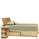 Sarah Sleigh 48" Bed With Storage in Cherry/Maple - Urban Natural Home Furnishings.  Bedframes, Copeland