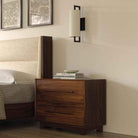 Sloane Two Drawer Nightstand in Natural Walnut - Urban Natural Home Furnishings.  Nightstands, Copeland