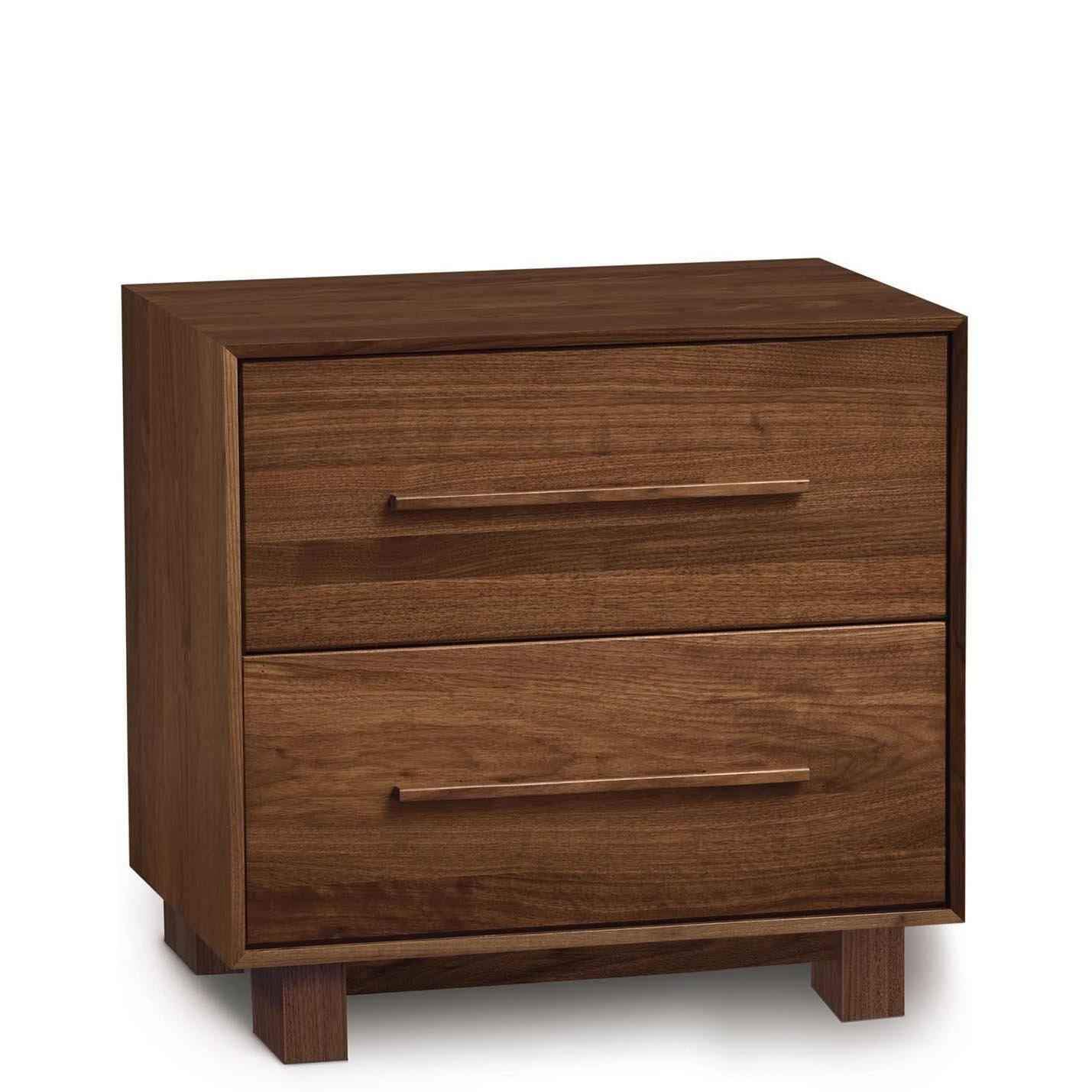 Sloane Two Drawer Nightstand in Natural Walnut - Urban Natural Home Furnishings.  Nightstands, Copeland