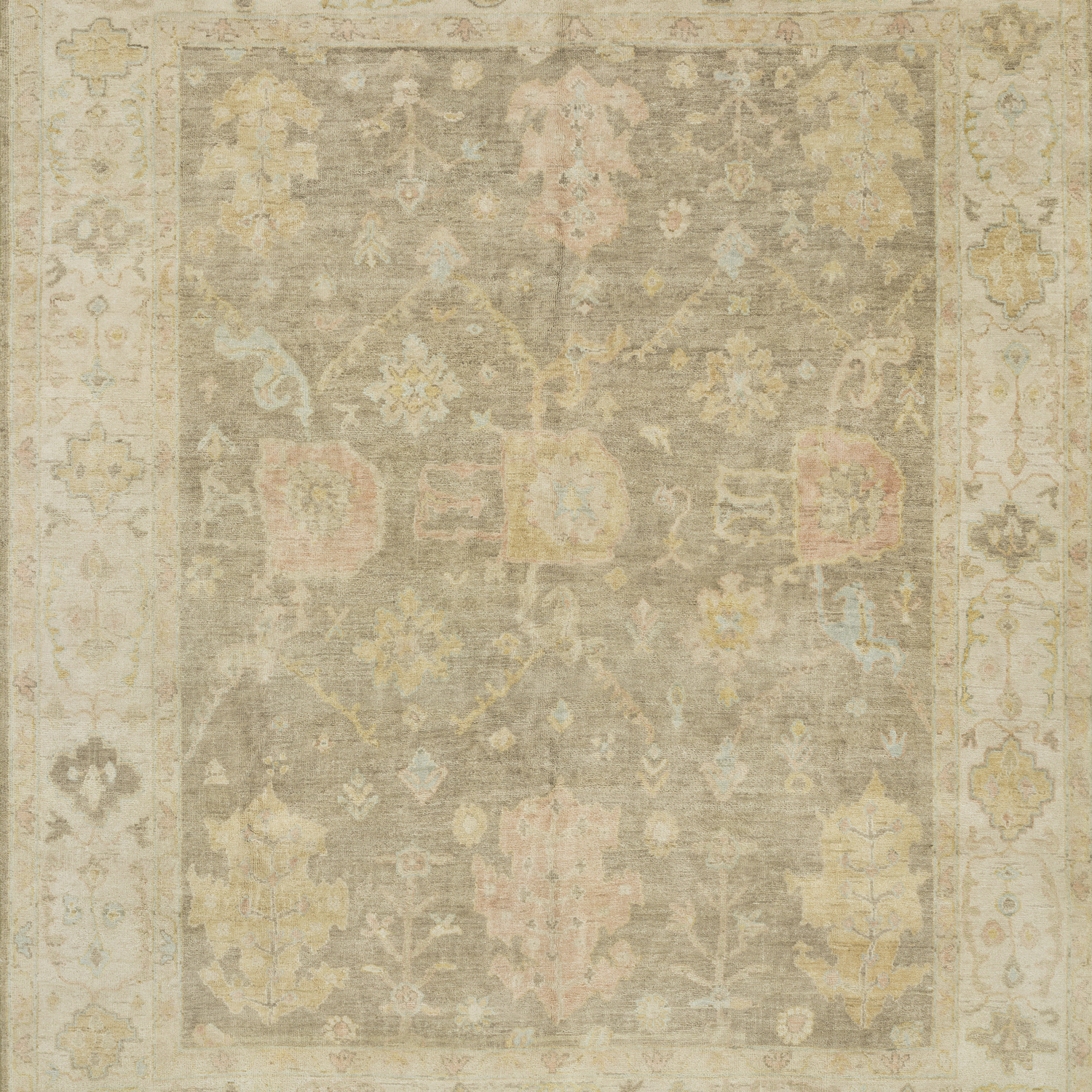 Vincent Hand Knotted Rug in Moss Grey/Stone - Urban Natural Home Furnishings