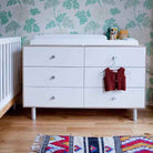 The XL Changing station turns any of our dressers into a baby changing station. It keeps your baby at a comfortable height for easy and safe use.